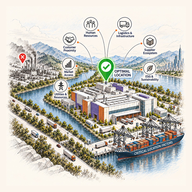 Manufacturing site selection in Asia