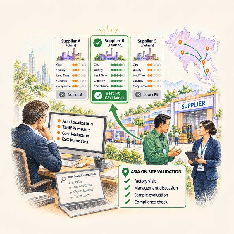 Asia supplier search and benchmarking